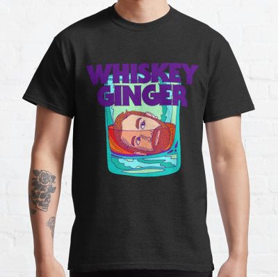 Funny Andrew Santino Cartoon Design Whiskey Ginger T-Shirt Official Bad Friends  Merch