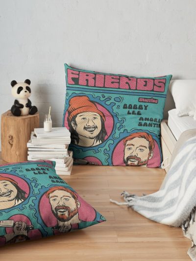 Bad Friends Throw Pillow Official Bad Friends  Merch