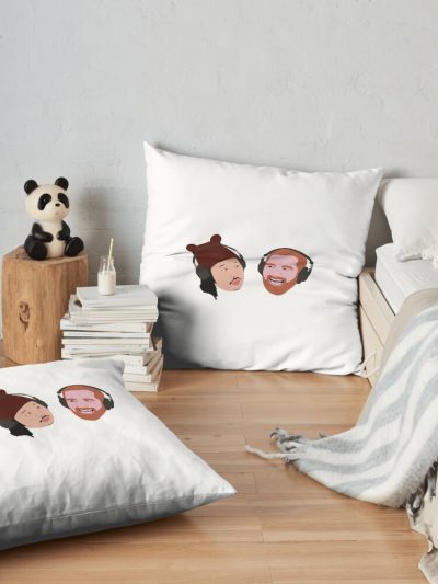 Bad Friends Podcast Bobby Lee Andrew Santino Throw Pillow Official Bad Friends  Merch