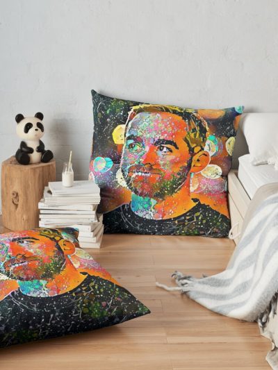 Andrew Santino Portrait Throw Pillow Official Bad Friends  Merch