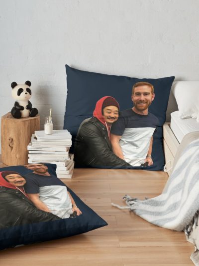 Andrew Santino Bob Throw Pillow Official Bad Friends  Merch