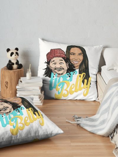 Tigerbelly Podcast Bobby Lee Throw Pillow Official Bad Friends  Merch