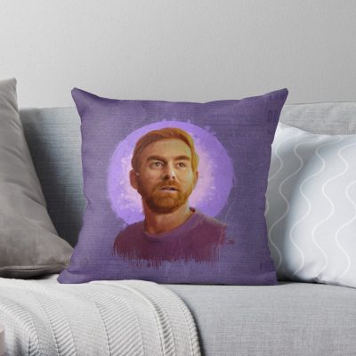 Andrew Santino - Cool Comedian Portraits Throw Pillow Official Bad Friends  Merch