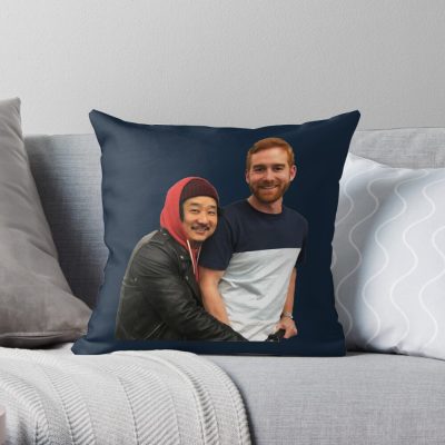 Andrew Santino Bob Throw Pillow Official Bad Friends  Merch