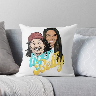 Tigerbelly Podcast Bobby Lee Throw Pillow Official Bad Friends  Merch