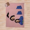 Bobby Lee Caricature With No Bones Wearing Slippers Throw Blanket Official Bad Friends  Merch