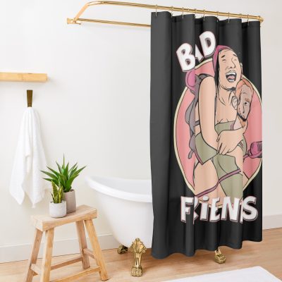 Bad Friends Podcast Hosts Shower Curtain Official Bad Friends  Merch