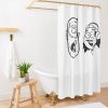 Black And White Art Andrew Santino & Bobby Lee Shower Curtain Official Bad Friends  Merch