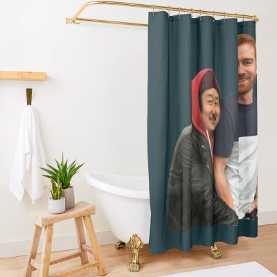 Andrew Santino Bob Shower Curtain Official Bad Friends  Merch