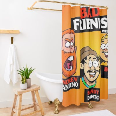 Bad Friends Shower Curtain Official Bad Friends  Merch