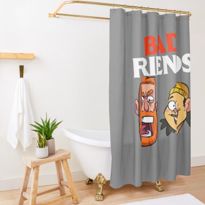 Bad Friends Podcast Merch Shower Curtain Official Bad Friends  Merch