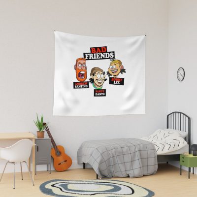 Bad Friends With Andrew Santino Bobby Lee Sandy Danto Tapestry Official Bad Friends  Merch