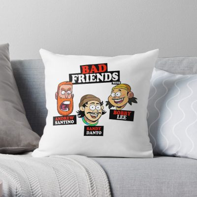 Bad Friends With Andrew Santino Throw Pillow